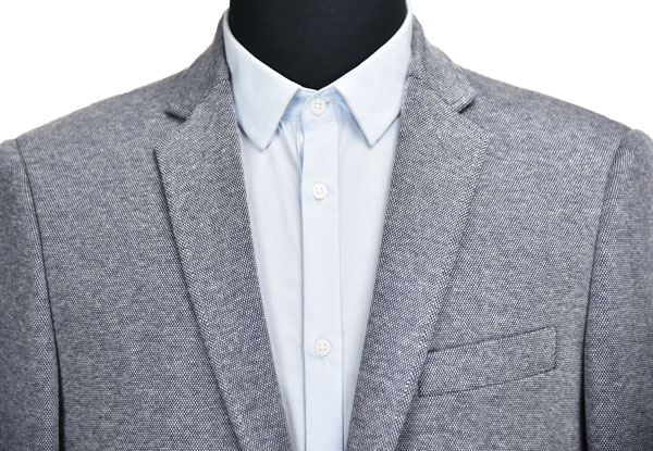 Custom Size Mens Grey Knit Blazer Adults Casual Business Person ODM