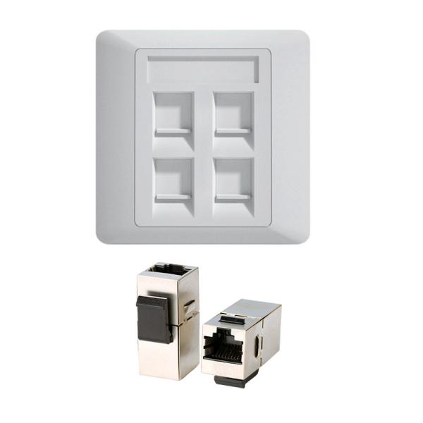 CAT7 Keystone Socket 10Gbps - Slim Profile for Data Centers (UL 94V-0 Fire