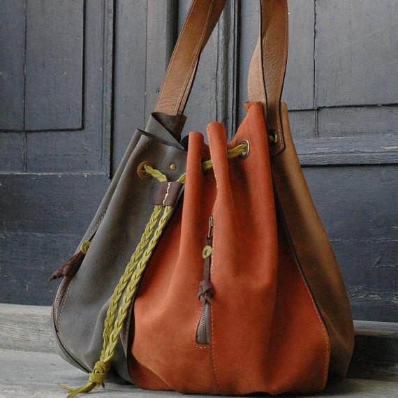 Buy handmade leather woman handbag OVERSIZE LADYBUQ bag at wholesale prices