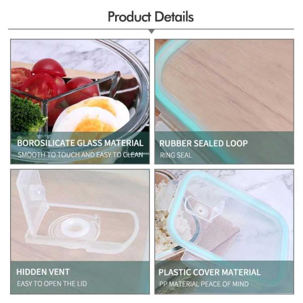 Storage Food High Borosilicate Glass Lunch Box ECO Friendly