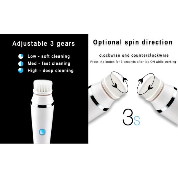 300 MAH Rechargeable Facial Cleansing Brush , Spin Brush Face Cleanser