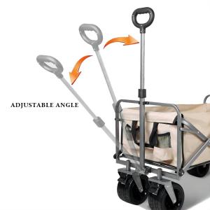 Quality Collapsible Metal Folding Wagon 150L Capacity 100kg Load for sale
