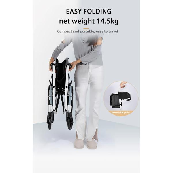 Foldable Portable Wheelchair Designed for Elderly with Disabilities