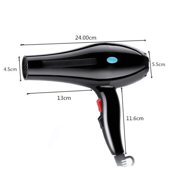 Negative Ionic Professional Hair Dryer Black Color 2000W Power