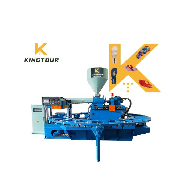 16 Station Slippers Making Machine Rotary PVC Air Blowing Injection Machine 18500W KT-6186