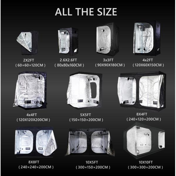 Indoor Garden 600D Mylar Metal Materials Grow Tent Complete Kit 90x90x180