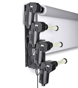 Studio 4-Roller Electric Motorized Background Support System with Wireless Remote Controller for Muslin, Paper Roll