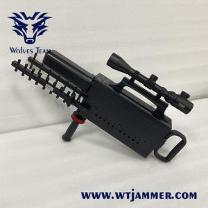 45w Anti UAV Drone Handheld GPS Jammer Gun Shape Built In Battery