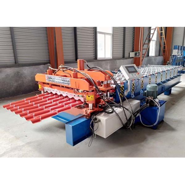 Automatic Glazed Tile Making Machine , Corrugated Wall Panel Roll Forming Machine