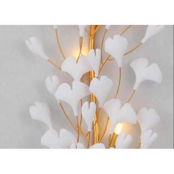 Hotel Elegant Magnolia Flower Ceramic Wall Lamp