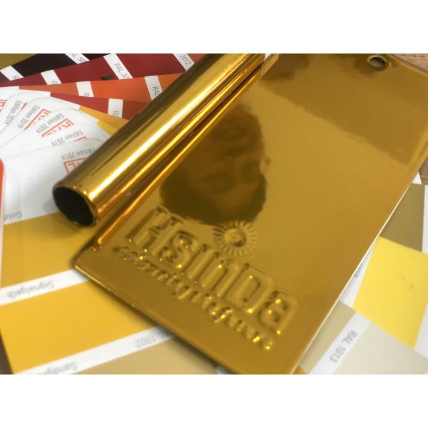 Chrome Plating 24k Pure Gold Effect Double Coats Electrostatic Powder Coating For Luxury Furniture