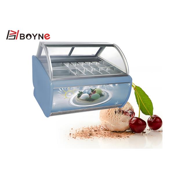 Bubble Tea Ice Cream Display Fridge Equipment Dessert Freezer 220V