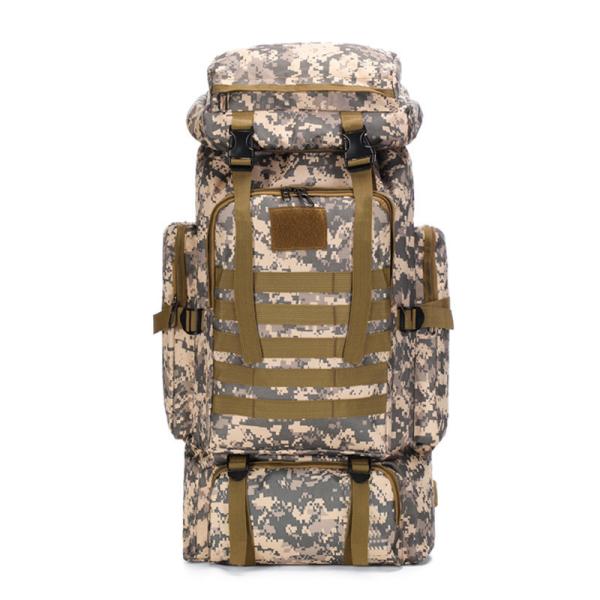 80L Large Capacity Waterproof Camouflage Hiking Backpack Leisure Tactical Backpack Outdoor Sports On Foot Travel Backpack