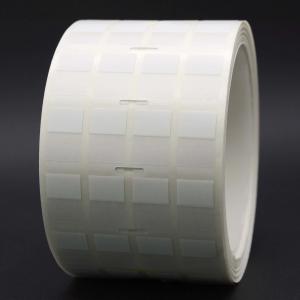 China 12.7x19.5-9.5mm Self Adhesive Cable Labels 2mil White Matte Translucent Water Resistant on sale