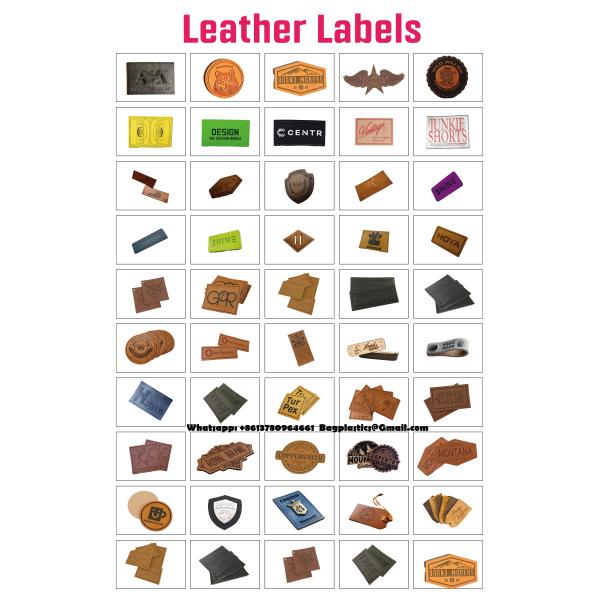 Customized Stamping Logo Eco Friendly Embossed Leather Tags Leather Patch Sewing Iron On Leather Labels For Clothes Garment Hat