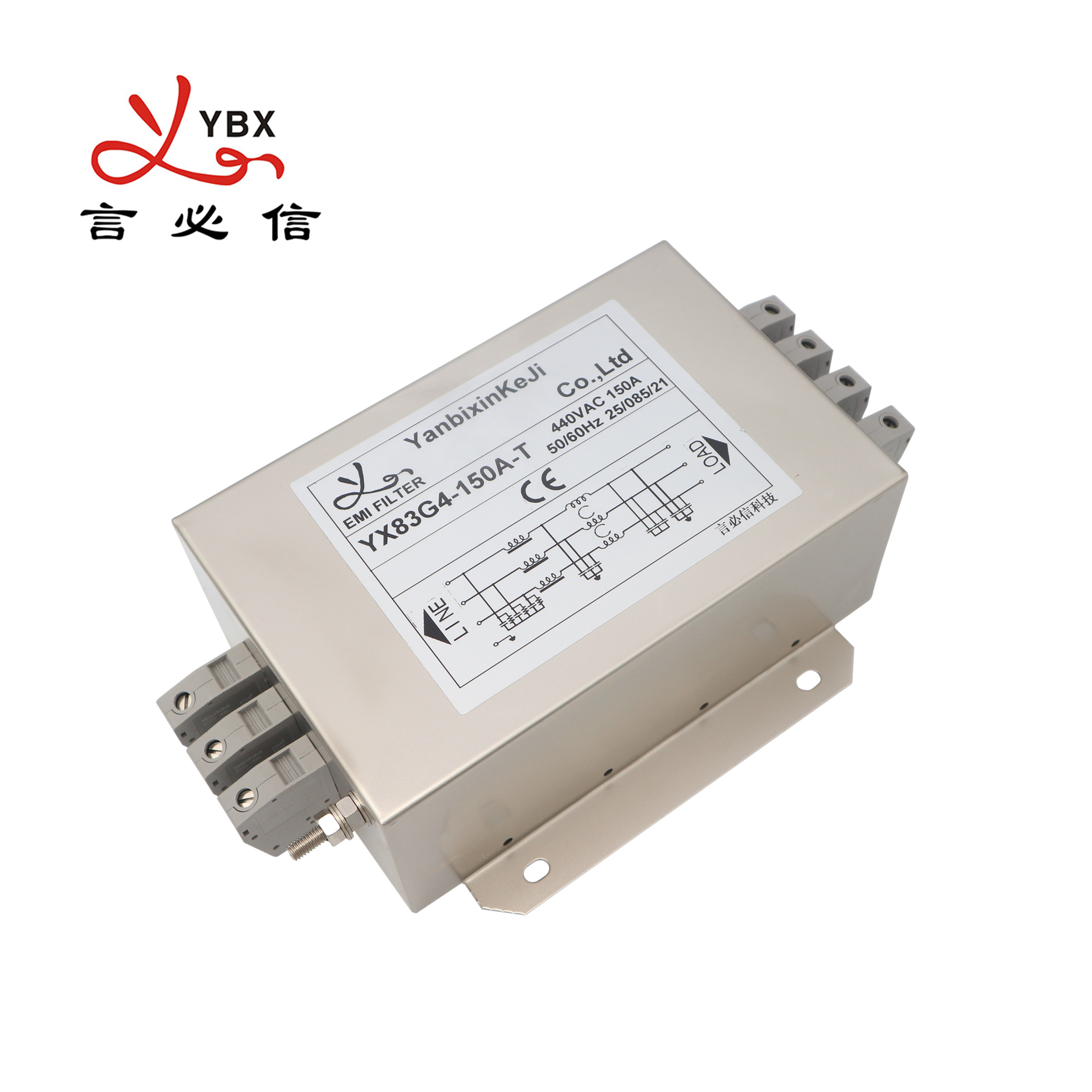 Quality 100A High Current Three Phase Filter ENEC EMI/RFI Filter For Single Crystal Furnace for sale