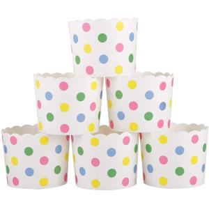Quality Greaseproof Polka Dots Cupcake Dessert Paper Muffin Cases for sale