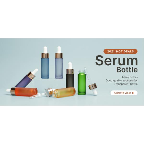 35ml Cosmetic Glass Bottle Empty Serum Oil Essence Clear Colorful Dropper Bottle In Stock S020