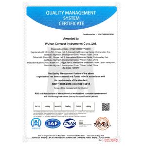 Wuhan Corrtest Instruments Corp., Ltd. Certifications