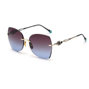Quality Stylish Exquisite Drive Car Rimless Gradient Sunglasses UV400 Polarized for sale