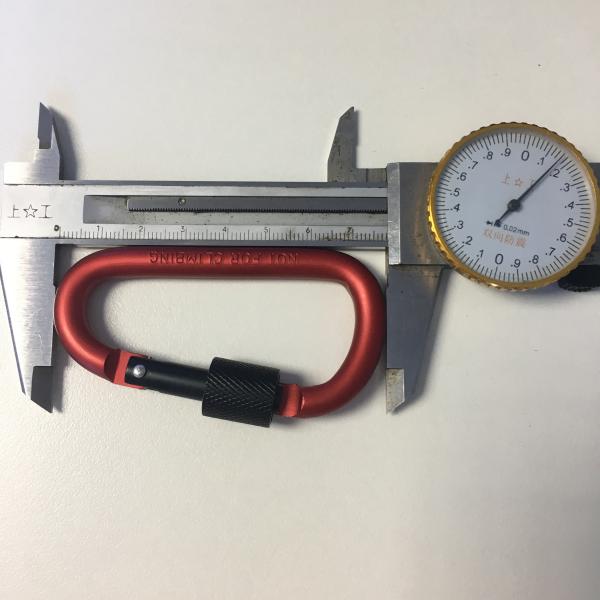 Locking Carabiner hookAluminum Snap Hook Screw Carabiner Aluminum Carabiner D Clip D Shape Buckle Spring Snap Key Chain