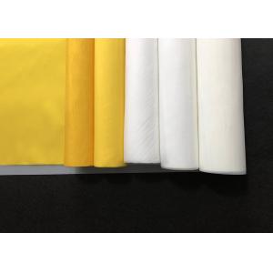 Quality 32t -100 Polyester Monofilament Silk Screen Printing Mesh Fabric Yellow White Color for sale