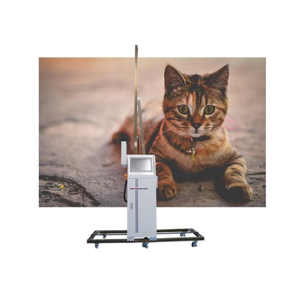 CMYK Vertical 3D Wall Printing Machine 2200mm High Double Head DX5