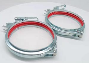 China Flange Pipe Connection Adjustable Bolt Seal 125MM Galvanised Pipe Clamps on sale
