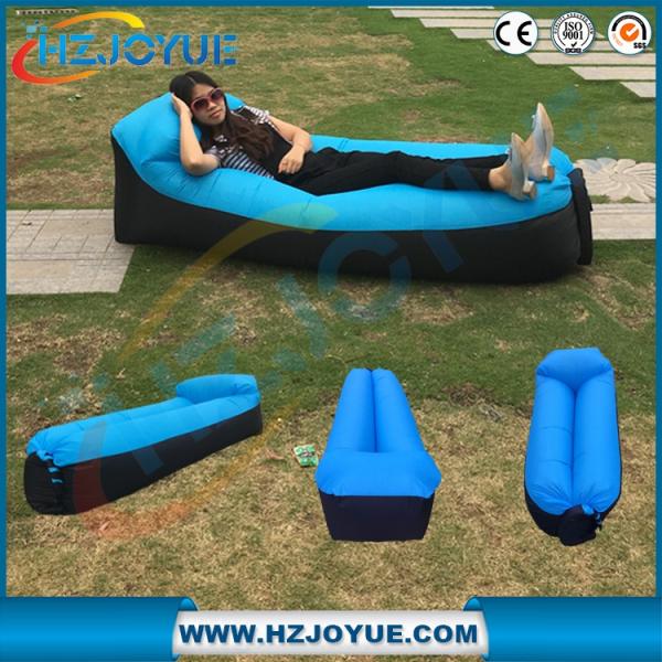 New design!!!Fast Inflatable Air Bag Sofa Outdoor plastic folding sun inflatable air lounger with pillow