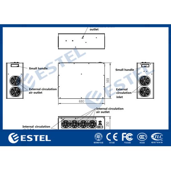 50Hz Outdoor Enclosure Air Conditioner R134A Refrigerant With 1000W Heating Capacity