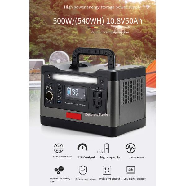 110V Mobile Power Generator Portable Outdoor Emergency Power Supply 500W