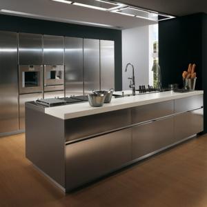 Quality Modern Modular Stainless Steel Kitchen Cabinet Easy Clean for sale