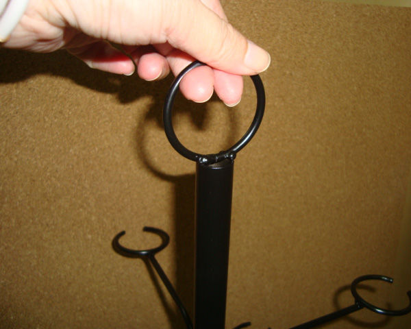 12 Arms White Cocktail Tree Stand Rack , 3 Layers Wine Glass Metal Display Rack 0