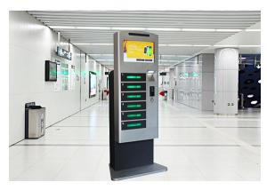 Quality Patent Design Cell Phone Charging Stations , Mobile Phone Charging Kiosk with Wifi for sale