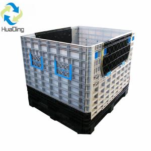 Recyclable foldable collapsible HDPE plastic pallet bin/container
