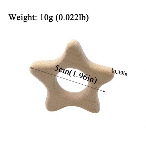 Beech 2cm Wooden Teething Toy Rabbit 4cm Personalised Wooden Teether