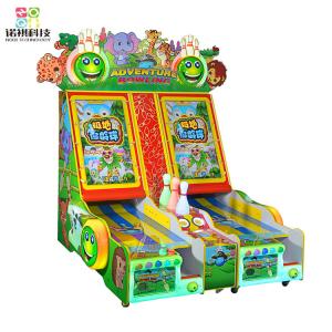 China 1-2 players bowling adventure ticket game machine, kid bowling machine game with token for prize on sale