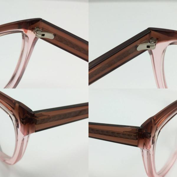 Clear pink acetate optical frame nice shape for Women popular 2018