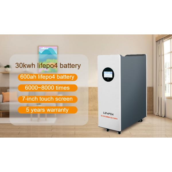 Home Energy Storage 51.2v 30kwh Lithium Battery 600ah 48V Solar Battery Pack Lifepo4