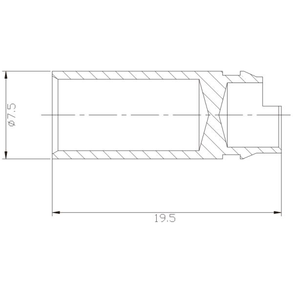 Angled Gold Plated Banana Plug 6mm Bullet Connector EC6 With Blue Housing