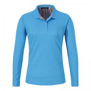 China Classic Rainbow Long Sleeve Polo Shirt Custom on sale
