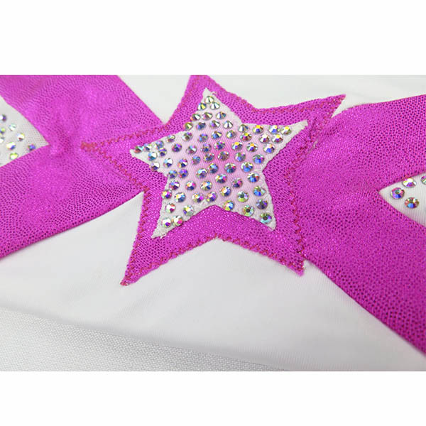 Soft Competition Cheer Uniforms , Womens Pink Cheerleader Costume Quick Dry