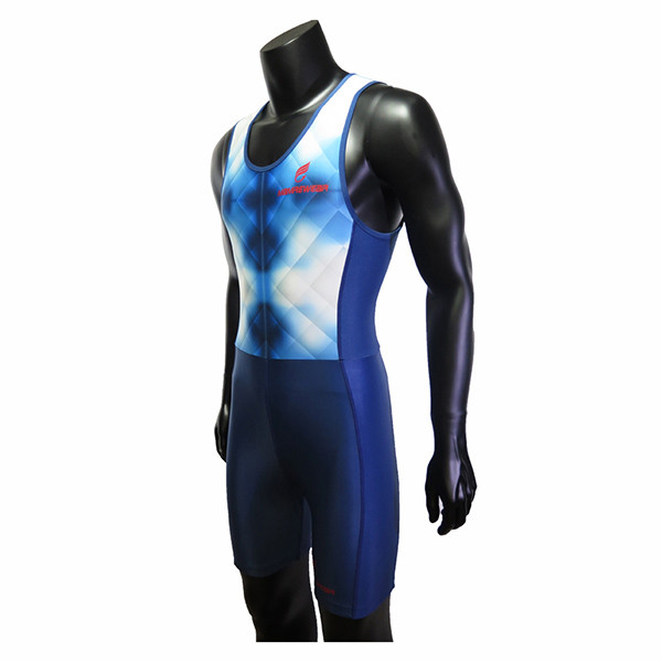Blue Color Sublimation Rowing Sports Clothing Lycra Rowing Suit For Boating