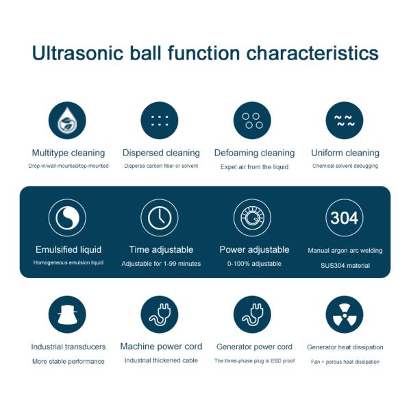 Spherical 304 Stainless Steel Ultrasonic Cleaner Industrial Customized CE