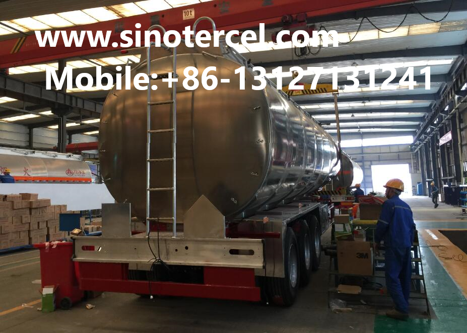 Semi Trailer Fuel Tank 30-35CBM tank Semi Trailer White