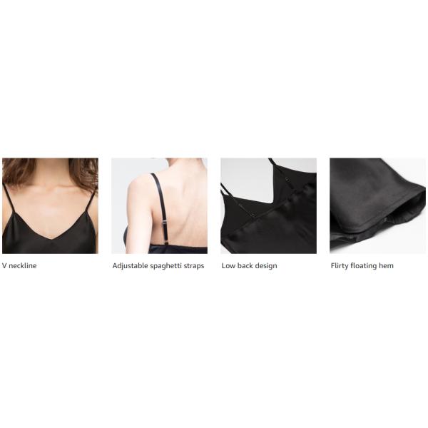 Knitted 150Gsm M Size Light Blue Silk Nightgown For Ladies