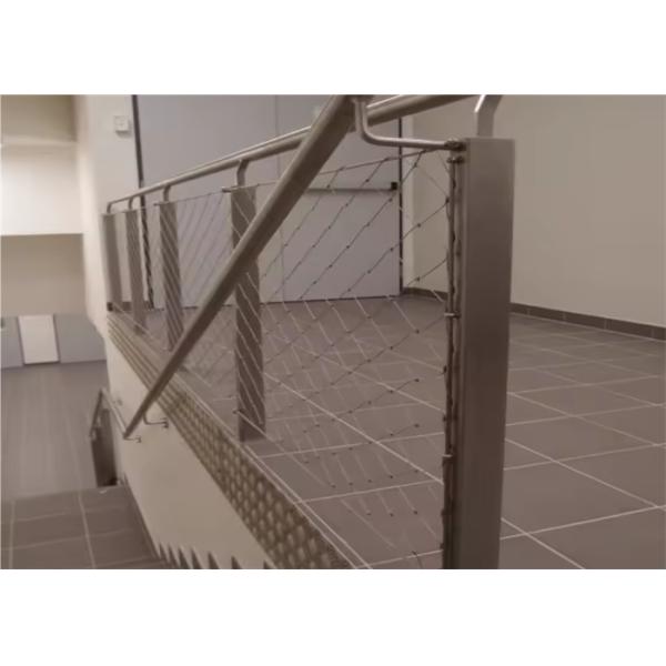 2mm Diameter Stainless Steel Wire Rope Mesh For Stairs Protection Fence