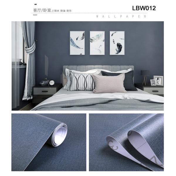 0.16-0.18mm Thickness Modern Pink PVC Vinyl Wallpaper Self-Adhesive Embossed Wall Film for Home Decor Hotel Renovation