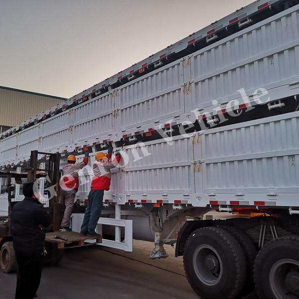 40ft Containers 80T Drop Side Semi Trailer With Twist Locks