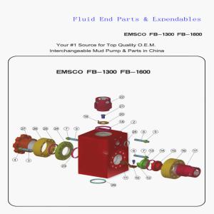 Quality EMSCO FB1300 Fluid End Parts Drilling Rig Mud Pump Parts for sale